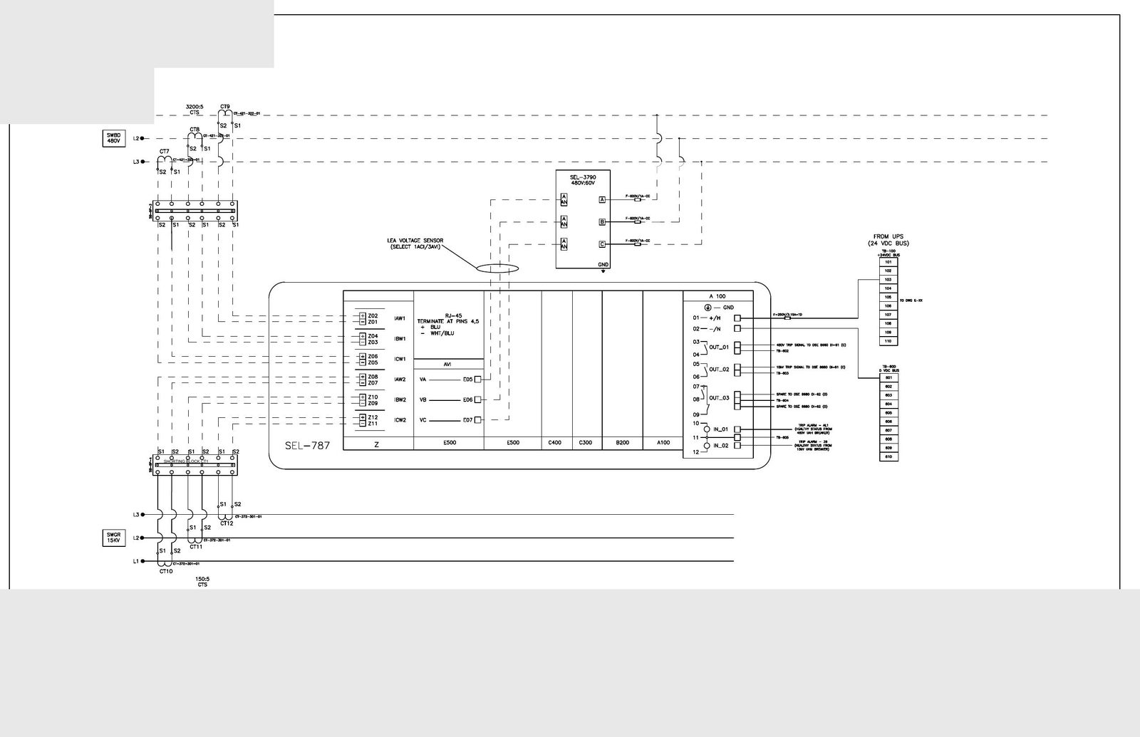 Sheet 3 — SEL-787 Relay Wiring